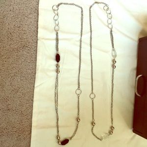 Black and white Long Necklaces